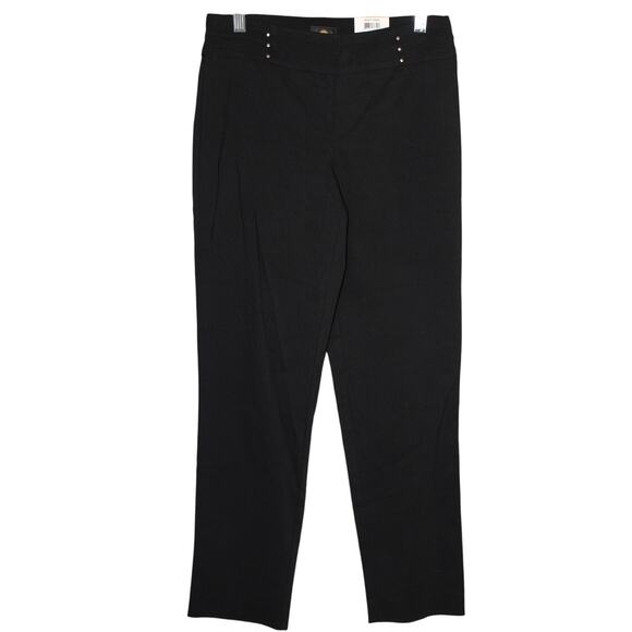JM Collection Pants - JM Collection Rivet Pants Slim Leg Tummy Control Comfort Waistband PetiteSmall‎